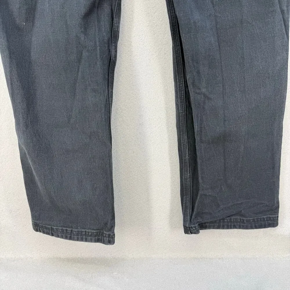 Duluth Trading Co. Jeans Men's 34x32 Black Flex Firehose Straight Leg Work EUC